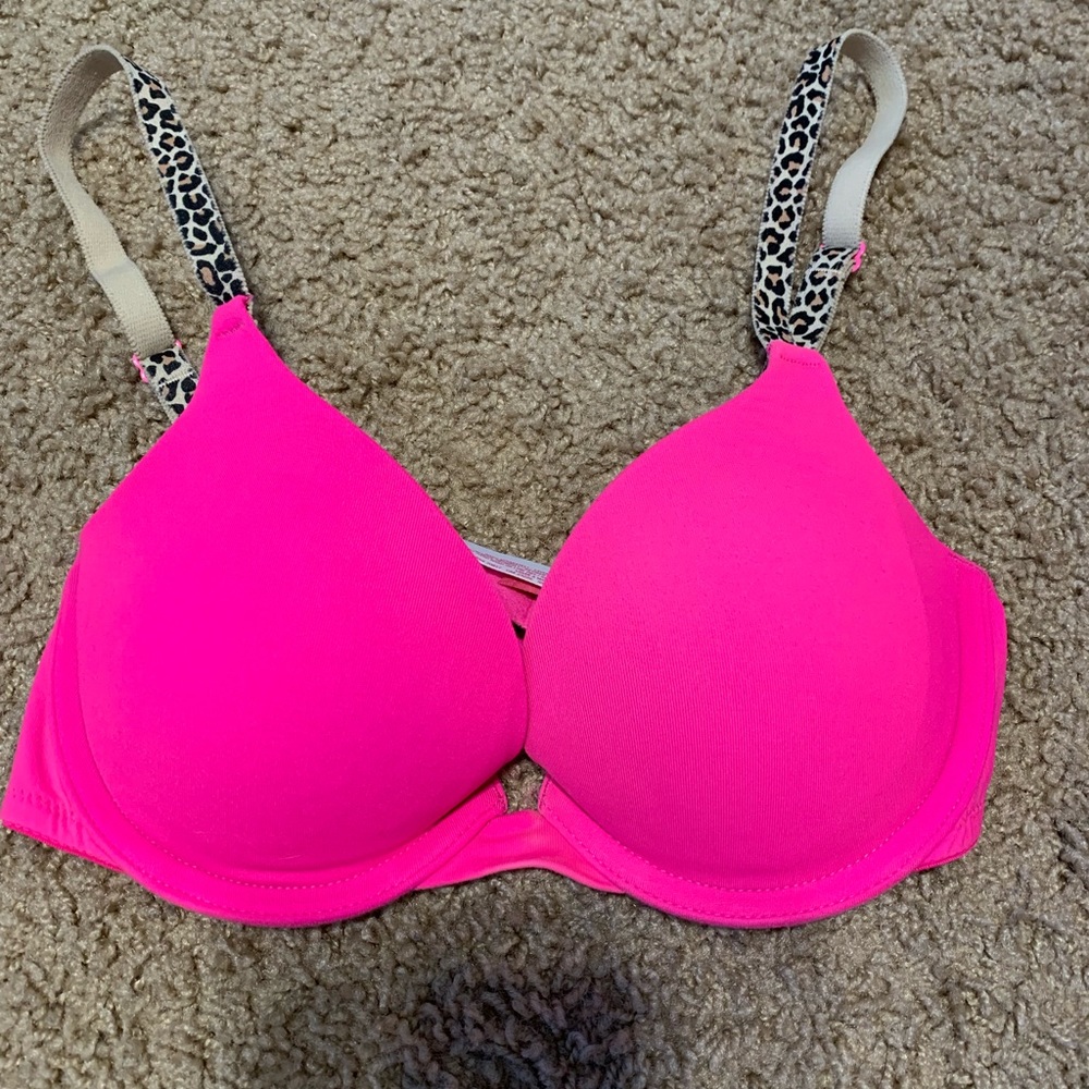Hot Pink neon PINK push up bra